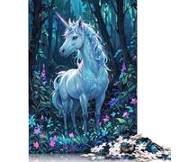 Magical Unicorn in Forest Jigsaw Puzzles for Adults 1000 Puzzles for Adults 1000 Pieces Puzzle 1000 Pieces Jigsaw Puzzles for Gifts 1000pcs (75x50cm)