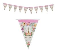 Magical Unicorn Party Banner - Floral Unicorn Flag Garland for Birthday & Baby Shower Decorations