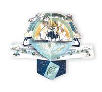 Magical Unicorn Pop Up Christmas Greeting Card Second Nature 3D Cards Pop Ups
