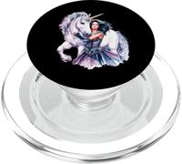 Magical unicorn with a beautiful woman PopSockets PopGrip for MagSafe