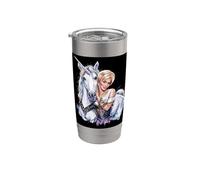 Magical Unicorn with a Beautiful Woman Stainless Steel Insulated Tumbler