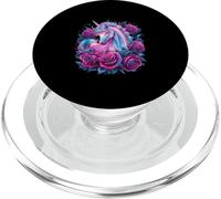 Magical unicorn with roses PopSockets PopGrip for MagSafe