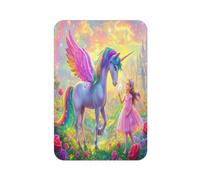 Magical Unicorns And Fairies Rainbows, Flowers Acrylic Refrigerator Magnet - Full Print Rectangle Fridge Magnets For Whiteboard, Office Decor, Locker, Also For Car