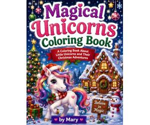 Magical Unicorns Coloring Book: A Coloring Book About Little Unicorns and Their Christmas Adventures