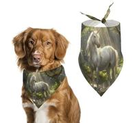 Magical Unicorrn in The Forests Creek Dog Bandana Pet Scarf for Small Medium Large Dogs Triangle Bibs Photo Prop Gift