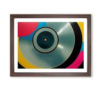 Magical Vinyl Record Art Abstract Framed Print | A4 Walnut Framed Wall Art | Ready to Hang | Abstract Fantasy Picture | Living Room Bedroom Lounge Office
