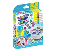 Magical Water Creations Craft Kit for Kids - Sea Life Theme | Includes 6 Water Markers, Stencils & Ceramic Spoon | Creative Sensory Art Activity