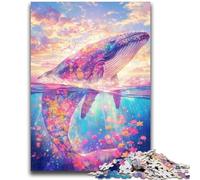 Magical Whale 1000 Piece Jigsaw Puzzles for Adults & Teens,Family Game Stress Reliever Difficult Challenge Secret Santa Gifts (38x26cm)