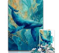 Magical Whale Adult Jigsaws 1000 Pieces Difficult,Challenging To Complete But Fun And Humorous Birthday Present,Gifts,Wall Art (38x26cm)
