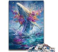 Magical Whale Jigsaw Puzzles for Teenagers 1000 Jigsaws,Learning Educational Toys Family Games Unique Birthday And Gifts (38x26cm)