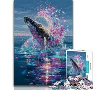 Magical Whale Jigsaws Puzzles 2000 Pieces for Teenagers Gifts,Challenging Game And Family Play Wall Decoration Unique Birthday And Xmas Gifts 70x100cm
