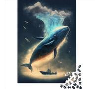 Magical Whale Paper Jigsaw Puzzles for Adults 1000 Piece Toys Family Jigsaw Games Birthday Puzzle Educational Boys Girls 1000pcs (38x26cm)
