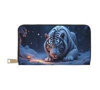 Magical White Tiger-A Print Wallet Women, Leather Bifold Multi Card Wallet, Long Purse Women's Wallets