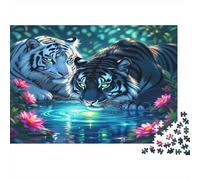 Magical Wildlife Jigsaw Puzzle Dreamy Creatures 1000 Pieces Recycled Paper Adults Jigsaws Impossible Hard Challenge Brain Thinking Home Decoration Great Gift 38x26cm/1000pcs