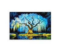 Magical Willow Tree,1000-piece puzzle,Classic Jigsaw Puzzle Adult Jigsaw Puzzle DIY Set Wooden Toy Unique Gift Modern Home Decor,38x52cm