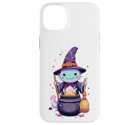Magical Witch Axolotl | Cute Kawaii Halloween Cauldron Art Case for iPhone 14 Plus
