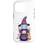 Magical Witch Axolotl | Cute Kawaii Halloween Cauldron Art Case for iPhone 16 Pro
