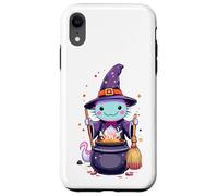 Magical Witch Axolotl | Cute Kawaii Halloween Cauldron Art Case for iPhone XR