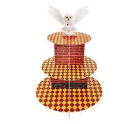Magical Wizard Cupcake Holder, 3-Tier Snow Owl Theme Cardboard Cupcake Stand, Dessert Tower Display Birthday Party Supplies Decoration