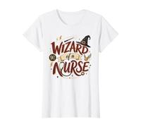 Magical Wizard Nurse Healthcare Professional Value Graphic T-Shirt, Women, White, S