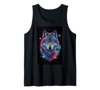 Magical Wolf Night Forest Wild Animal Guardian Tank Top
