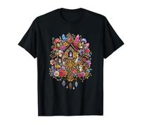 Magical Woodland Cuckoo Clock Forest Animals T-Shirt