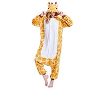 Magicalani Adult Onesie Pajamas - Unisex Halloween Animal Costume Sleepwear for Men & Women - Comfy & Fun Cosplay Outfit, Giraffe, S
