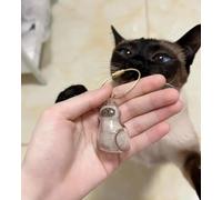 Magicaldiy Cat Shaped Pet Hair Storage Bottle, Cat Hair Memorial Bottle, Cat Capsules Gachapon Ball, Cute Cat Keychains, Cat Bag Charms for Handbags Backpacks Purse (Siamese Cat)