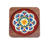 Magicaldiy Chinese Style Dunhuang Retro Pattern Filigree Enamels Painting DIY Coaster, Enamel Coaster Materials & Tools Package, DIY Cloisonne Coaster Crafts for Adults (Pattern A)