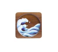 Magicaldiy Waves Design Filigree Enamels Painting DIY Coaster, Enamel Art Projects Materials Tools Package, DIY Coaster Craft for Adults