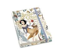 Magicamente Carta Notebook, 9 x 13 cm, Notebook, Pocket, Hardcover, Elastic Closure, Lined Sheets, 192 Pages of 80 g, Gold Powder Decoration, Snow White