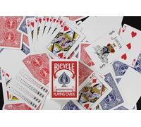 MAGICAPLANET Bicycle Special Deck, 56 Special Magic Trick Cards with 1 Hour Video Tutorial, Poker Format, Includes Double Red/Blue Back, White Cards and Lady of Hearts