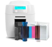 Magicard 300 Single Sided ID Card Printer With Mag Stripe & Smart Card Encoders, YMCKO Ribbon & PVC Cards