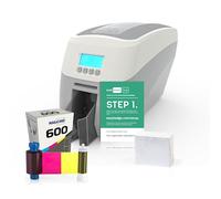 Magicard 600 Dual-Sided Professional ID Card Printer with Badge Accessories