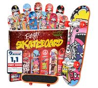 Magicat Finger Skateboard Set - 12 Unique Designs for Endless Fun! The Top Party Bag for Children's Birthday Parties, Creative Fingerboard Games
