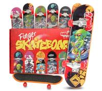 Magicat thrilling finger skateboards I 6-pack space set I 9.5 cm durable plastic I metal trucks rubber wheels I mini skateboards for kids finger I party bag fillers for boys I astronaut alien designs
