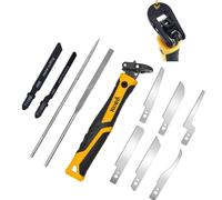 Magicbox 10 in 1 Model Mini Hand Saw Set, Interchangeable Craft Saw Tool Set with 2 Needle Files, 8 Mini Blades for Cutting Branches and Model Making, Craft Tools