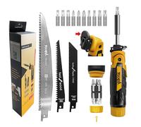 Magicbox 15 in 1 Hacksaw & Ratchet Screwdriver Set, Hand Saw Blades for Wood Metal Plastic Cutting, Multi Bit Screwdriver Set with Adjustable TPR Handle, DIY Multitool for Home Repair & Woodworking