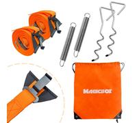 Magicbox Heavy Duty Awning Storm Straps Kit - Complete Set with Bungee Straps, Springs & Spiral Ground Anchors for Caravan Motorhome Awning Protection, Compatible with Fiamma/Thule Omnistor Awning
