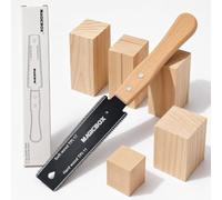 Magicbox Japanese Pull Saw 11/17 TPI, Double-Edged SK5 Japanese Hand Saw for Wood Cutting, Small Japanese Wood Saw with Triple-Ground Teeth for Woodworking, DIY and Pruning