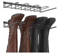 Magicbox Outdoor Welly Boot Rack, 2 Packs Wall Mounted Shoe Rack for Boots, Outdoor shoe Storage,Wellington Boot Stand Holds 4 Pairs for Closet, Space Saving, Utility room & Garden Storage Organizer