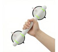 Magicbox Suction Grab Rails for Bathroom, 36.5 cm Vacuum Pump Shower Grab Rail with 4 Glow-in-the-Dark Rings, Red-Line Indicator, 10 cm Suction Cups & Non-Slip Grip for Elderly, Pregnant and Child