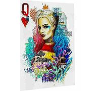 MagicCanvasArt Harley Quinn Art Queen Canvas 1 Piece High Quality Art Print Wall Pictures - A4009 Size 60x40cm