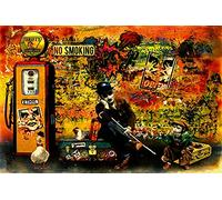 MagicCanvasArt Pop Art Charlie Chaplin Canvas 1 Piece High Quality Art Print Wall Pictures - B8033 Size: 40 x 30 cm