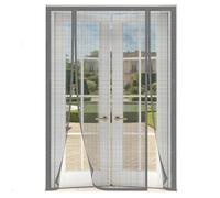 MAGICDOOR Double Opening Magnetic Door Screen 160x200cm-Gray of Fibreglass