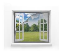 MAGICDOOR Fibreglass Fly Screens for Windows Without Magnet 60x95cm-Gray