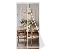 MAGICDOOR Magnet Fly Screen 90x240cm, Pure Colour Polyester Fibre Insect Screen Door with Strong Magnetic, Mosquito Mesh Patio Door Curtain Without Drilling for Bedroom Living Room Entrance-White