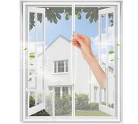 MAGICDOOR Window Fly Screen with Two-Way Zipper 60x95cm, White