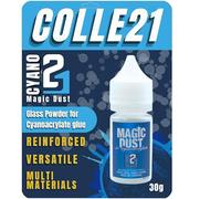 Magicdust21 Glass Powder by Colle21 - 30g | Glass Powder for DIY and Modeling | Precise and Durable Filling for Cyanoacrylate Glue