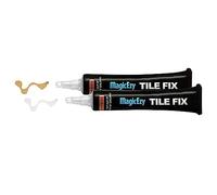 MagicEzy Tile Fix: Ceramic Tile Scratch Repair | Porcelain Crack Repair | Touch Up Tile Filler for Bathroom Floor Tiles (Beige/White)